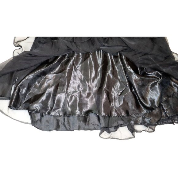 Prom Gown Rhinestone Mesh Beaded Black Formal Dress Glam Sparklecore - Picture 5 of 9